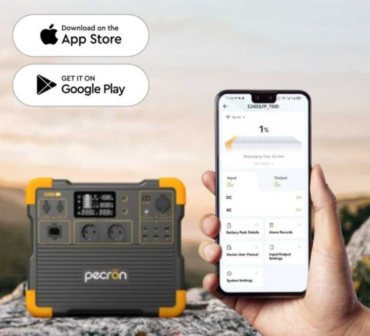 Зарядна станція Pecron E2400, 2400 Вт, 2048 Вт/год з чистою синусоїдою