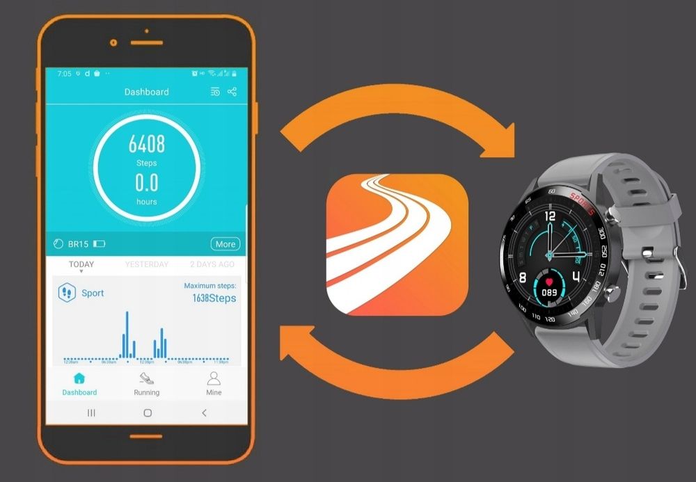 NOWY smartwatch Bemi Racer RC1 czarny zegarek IP67 tętno tlen