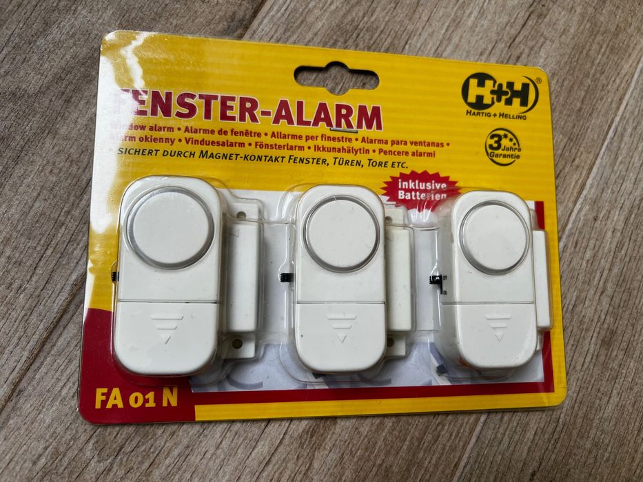 Комплект сигналізації на відкриття вікон/дверей H+H Fenster-Alarm FA 01 N, 3 шт, новий