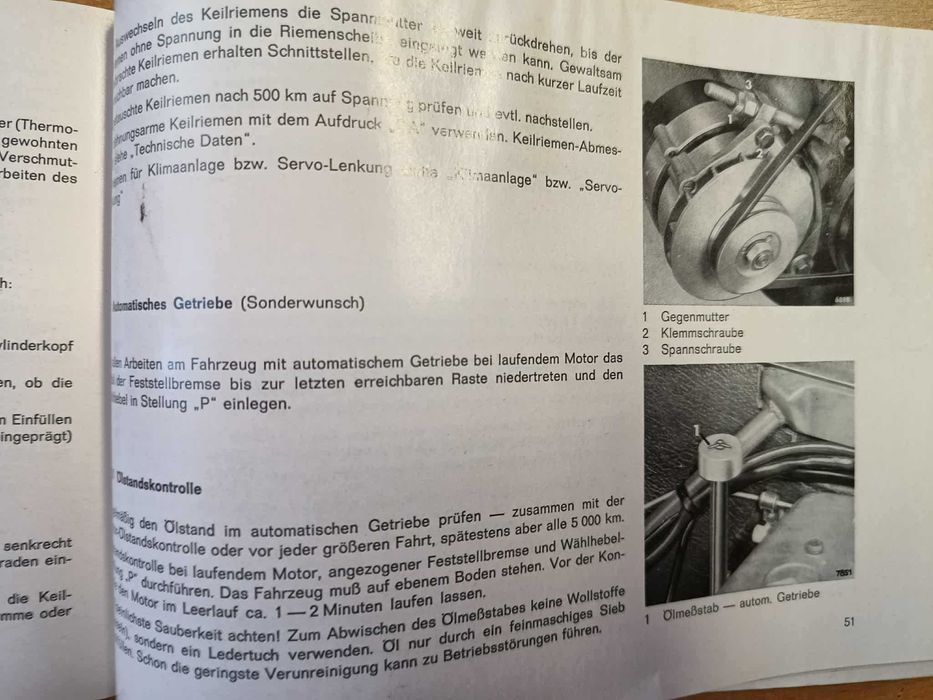 Instrukcja obsługi Mercedes W115 - 200D - 220D - 1970 r. - 1. seria