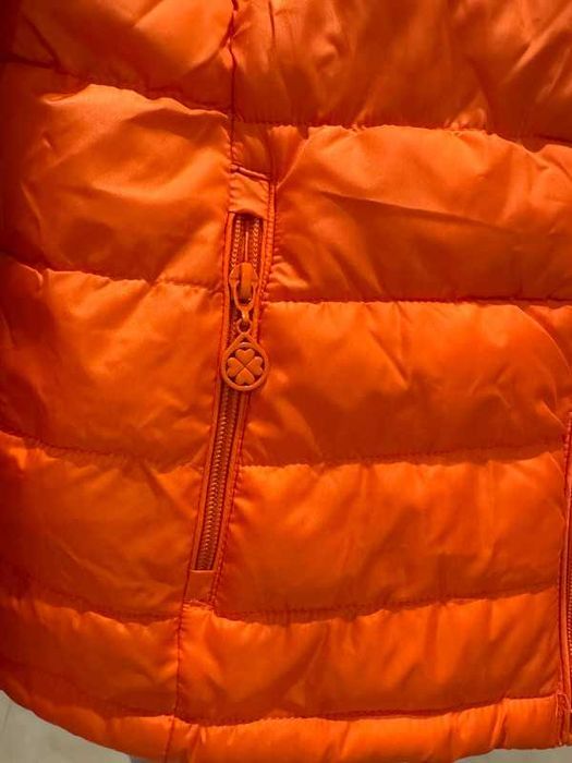 Piękna dwustronna neonowa kurtka wiosna lato pomarańczowy kwiaty