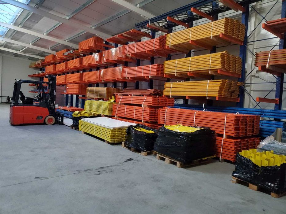 Regały magazynowe paletowe.  Używane.  MAGO, WDX, STOW, JUNG.