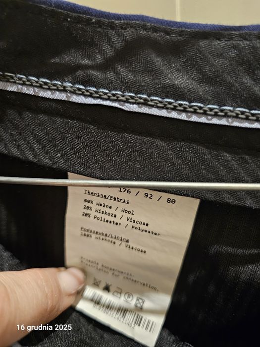 Spodnie męskie 60%wełna