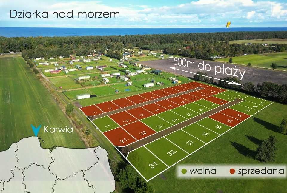 KARWIEŃSKIE BŁOTA WYDZIERŻAWIĘ działkę W Karwieńskich Błotach