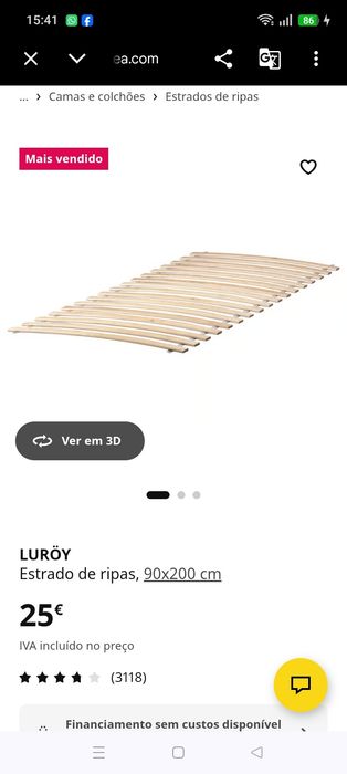 IKEA Cama/colchão/estrado