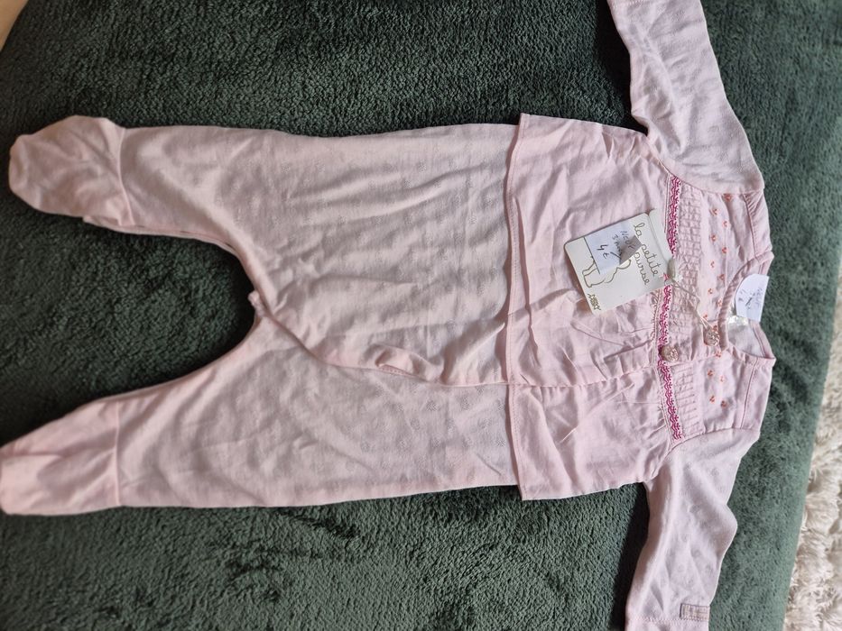 Pajacyk body spioszki różowe bawełna