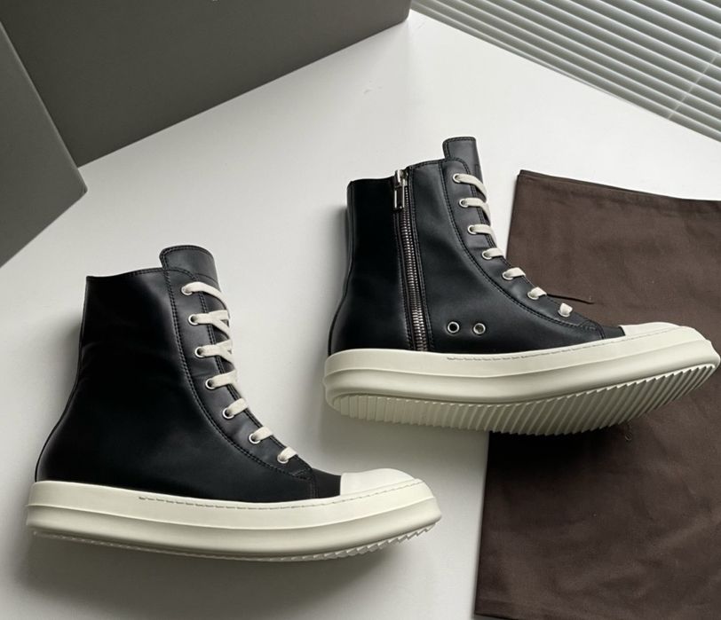 Нові Кеди Rick Owens Ramones High-Top Leather/39-44/Преміум якість!