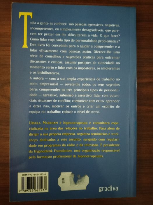 Livro "Como lidar com pessoas difíceis" de Ursula Markham (NOVO)