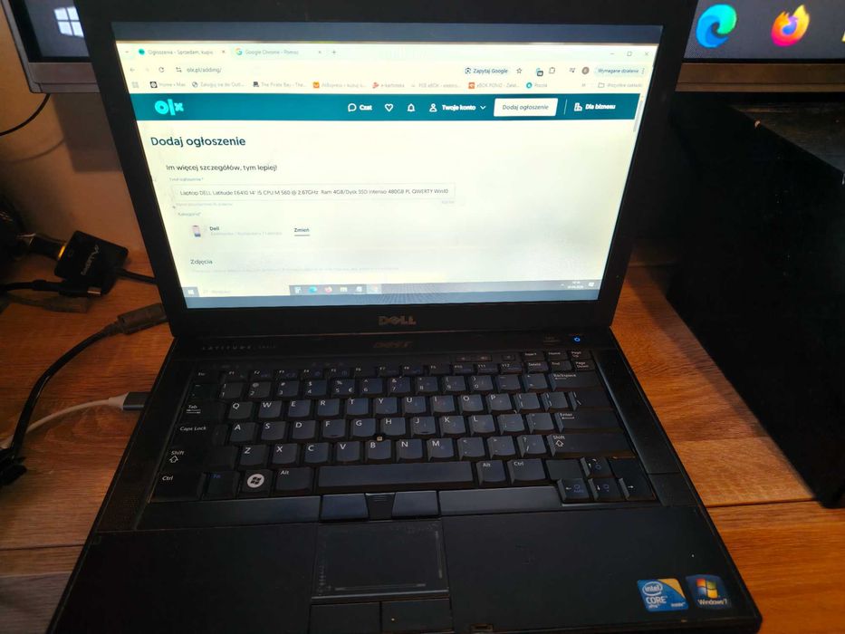 Laptop DELL Latitude E6410 14" i5 CPU M 560  2.67GHz  Ram 8GB/Dysk SSD Intenso 480GB PL QWERTY Win10