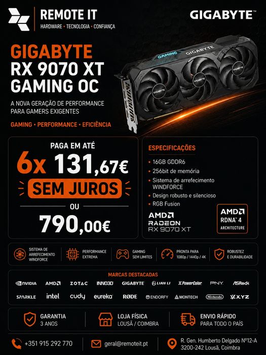GIGABYTE RX 9070 XT Gaming – 16GB GDDR6