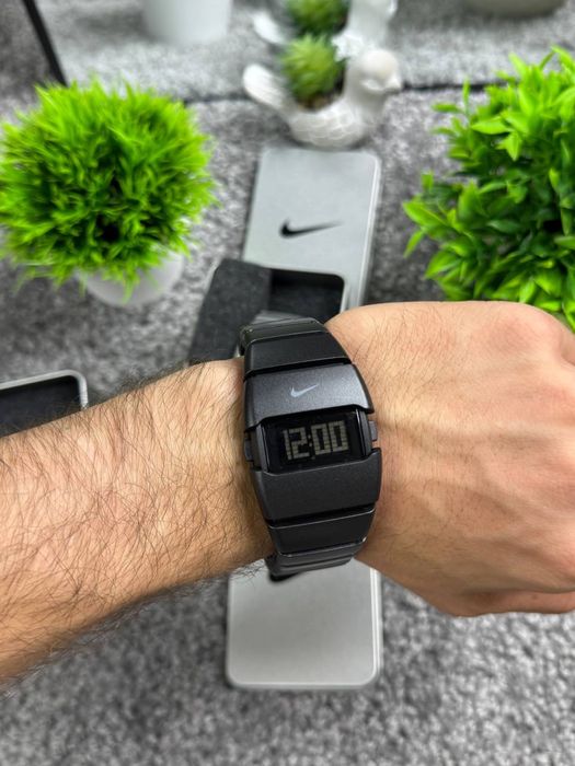 Часы Nike Triax D-Line черные мужские матовые часы Найк электронные серые глянцевые механические часы | Годинник Найк Тріакс Д Лайн чоловічі сірі Nike