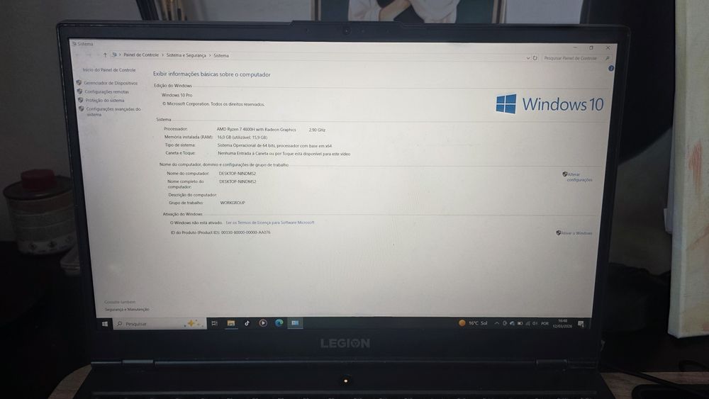 Vendo este portatil da legion 

Anúncio de Venda - Notebook Gamer Leno