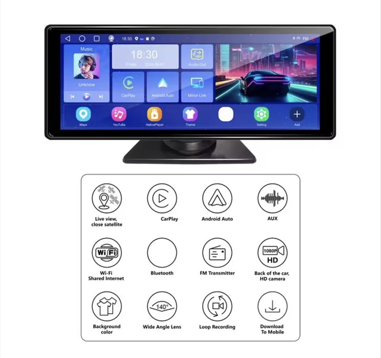 Android 13 10,26 дюймів 2G+32G Автомобільний