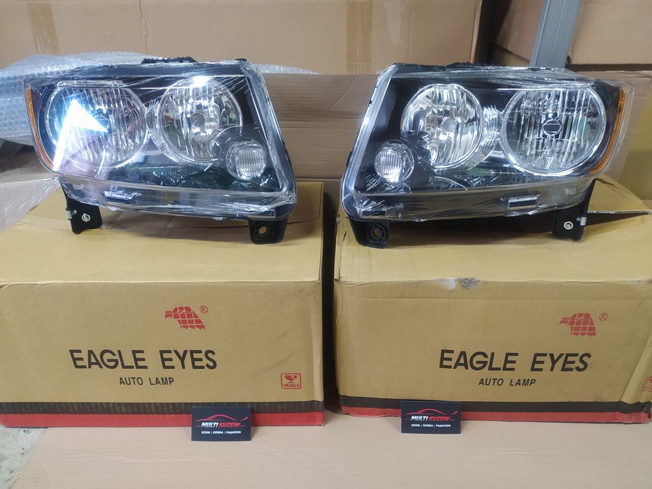 Фара jeep compass 11-17 темная чорна темна компас фари америка Тайвань