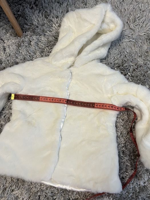 Дитяча біла еко шубка OVS kids 110 см