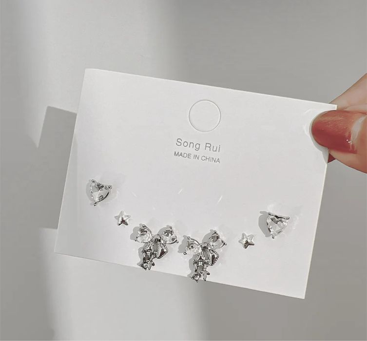 сережки 3 пари