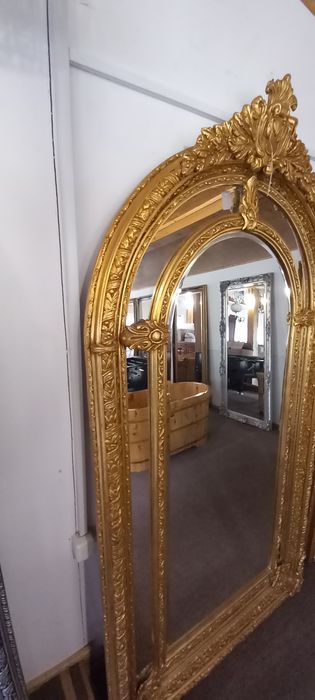 Bardzo duże lustro Barok drewniana rama lustro fazowane