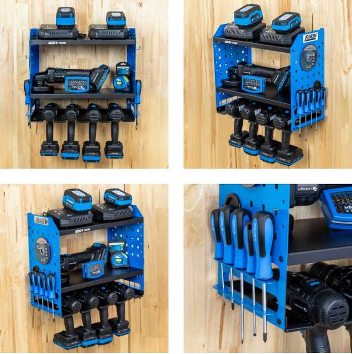 Металева полиця для електро інструментів, шуруповерта, гайкокрута