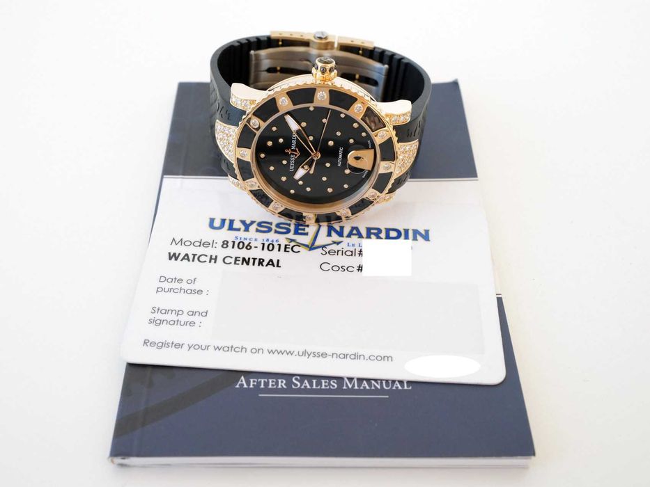 Ulysse Nardin Lady Diver Starry Night 18K Rose Gold Black Dial
