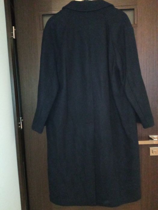 ZARA wełna XS-S jak M-L nowy płaszcz 51% granatowy oversize