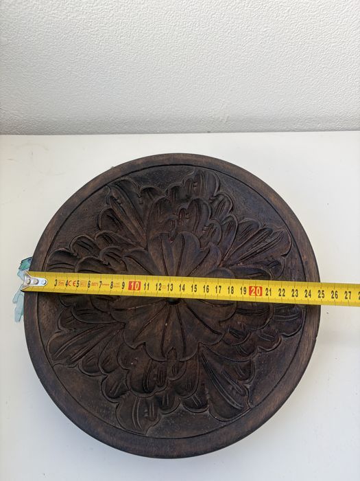 Tigela vintage em madeira esculpida à mão: