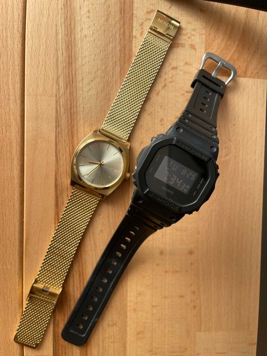 Casio G-SHOCK DW-5600UBB - Nixon Time Teller Gold