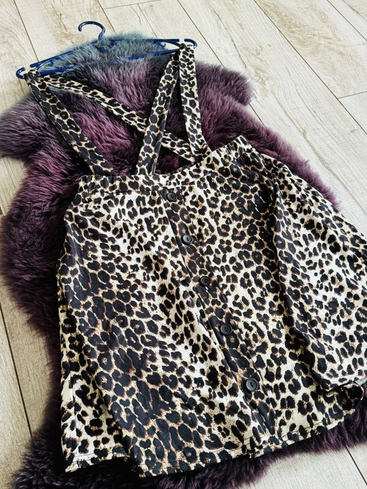 Брендова Леопардова юбка з брительками