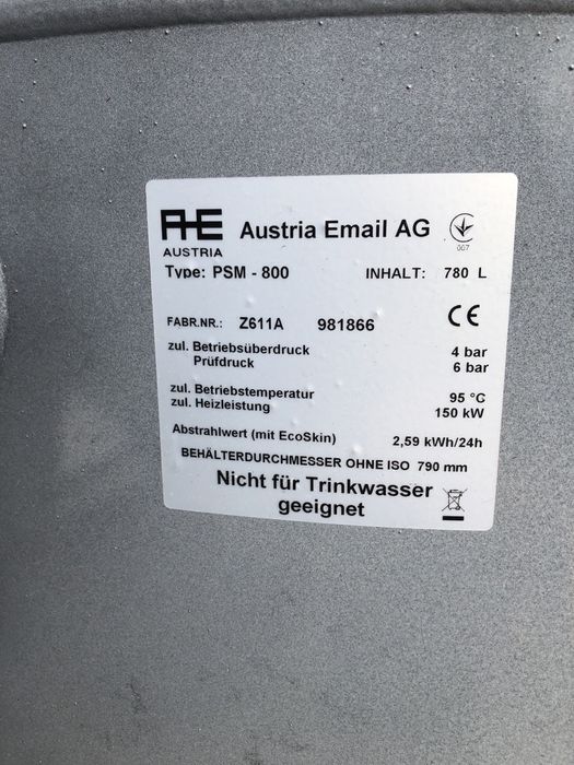 Bufor 800l Austria Email