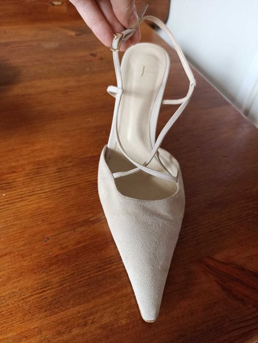 Білі весільні туфлі з натуральної замші Jasper Conran 41 розмір Італія