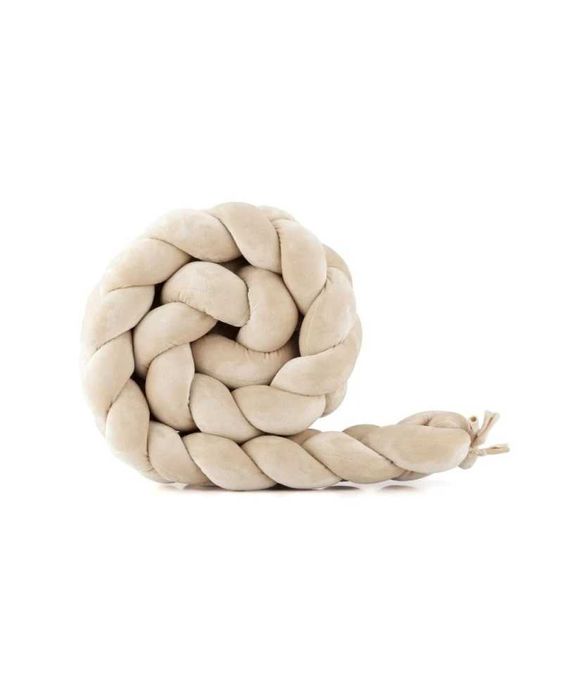 Waldin -  welurowy warkocz ochraniacz do łóżeczka 210 cm