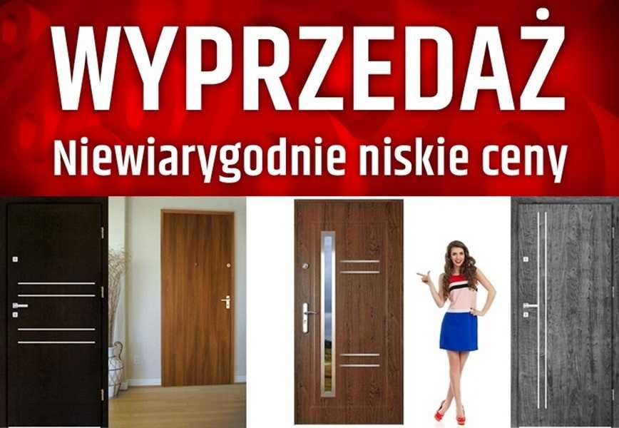 DRZWI WEJŚCIOWE drewniane i metalowe zewnętrzne z montażem