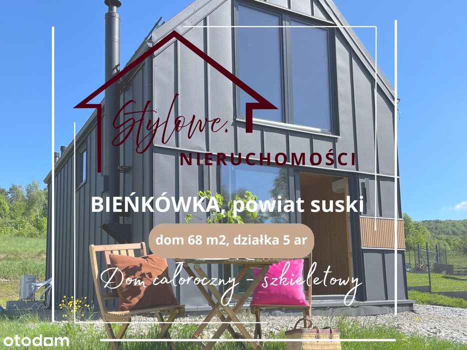 Dom całoroczny - nowoczesna stodoła 68 m2  Bieńkówka
