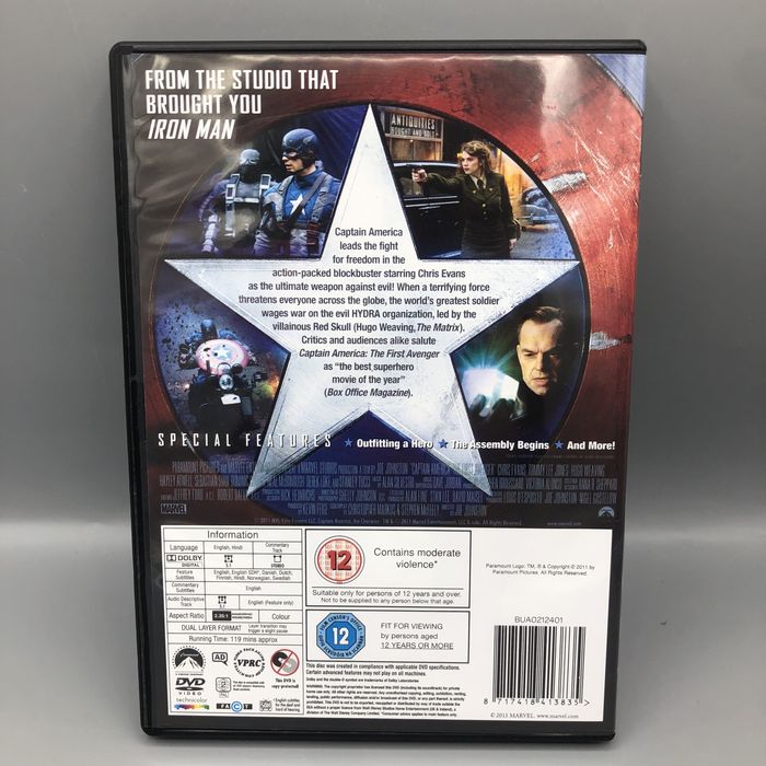 Captain America: The First Avenger – DVD, Marvel Studios