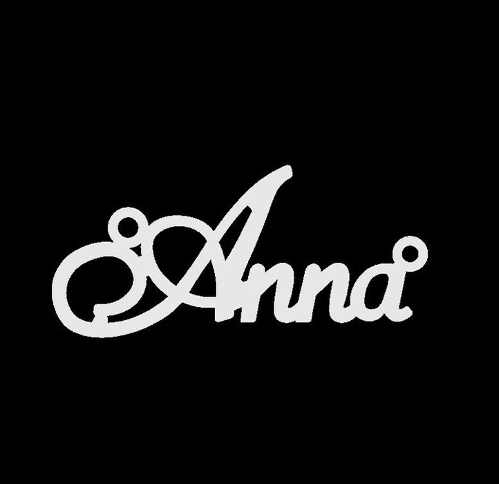 Серебряный кулон с именем Anna,  подвеска имя Anna на цепочке