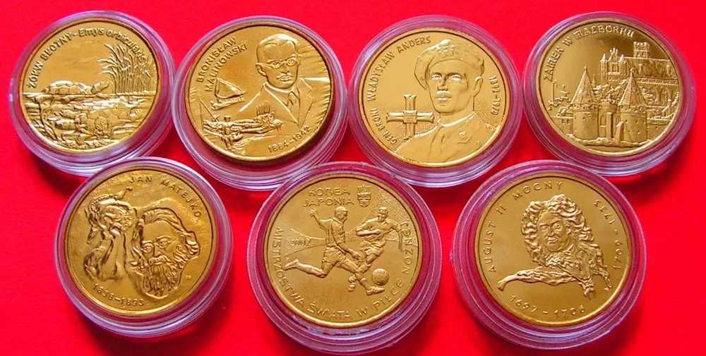 2 zł GN. Komplet ( 7 monet ) - rok 2002 . Stan menniczy .