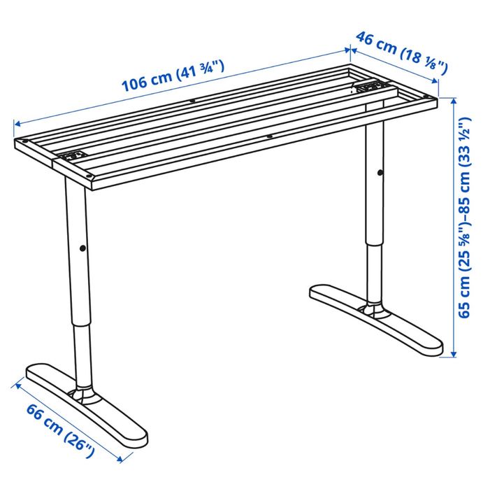Secretaria IKEA Bekant 160x80, altura ajustavel