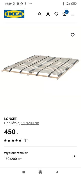 Zestaw Łóżko MALM Ikea ciemny brąz