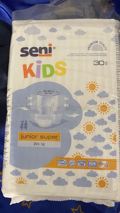 Підгузники seni kids 20кг+