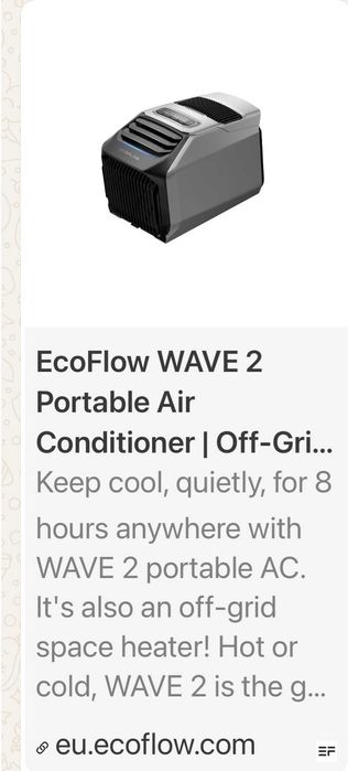 Ar condicionado portátil EcoFlow Wave 2