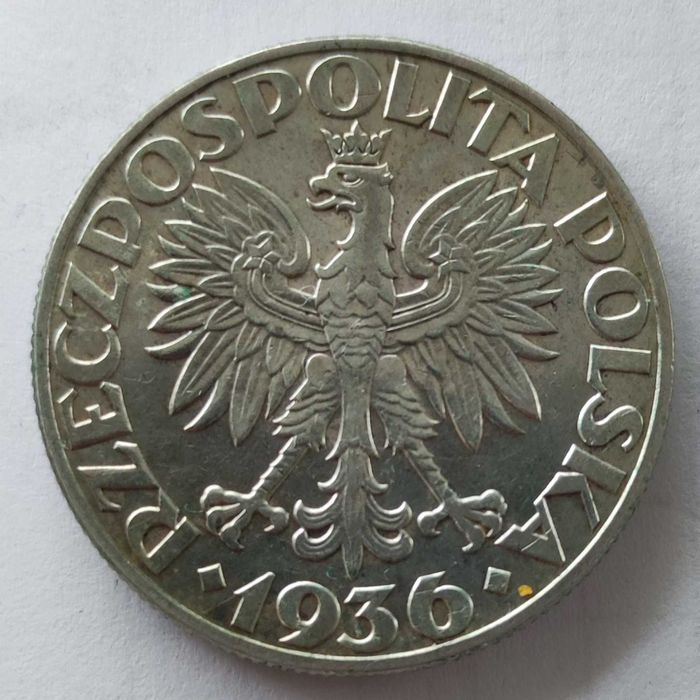II RP 5 złotych 1936 Żaglowiec
