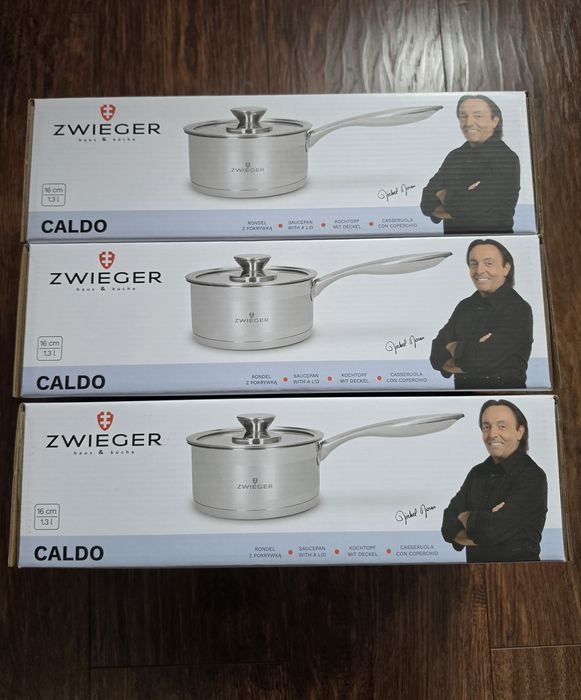 Zestaw x3, NOWE! Zwieger rondel z pokrywką 16cm, 1,3l