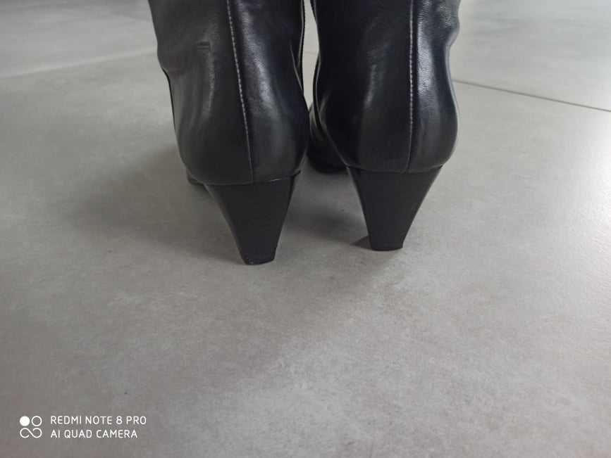 kozaki damskie czarne ECCO 40 obcas 6 cm