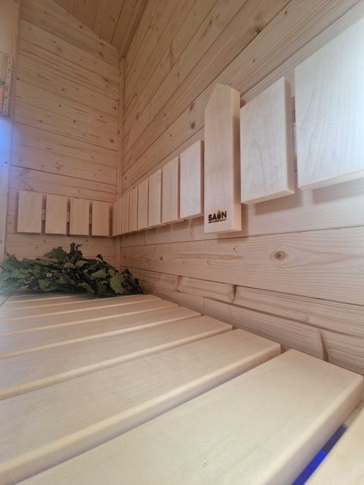 SAUNA FIŃSKA sucha ogrodowa typu domek HARVIA piec + kamienie