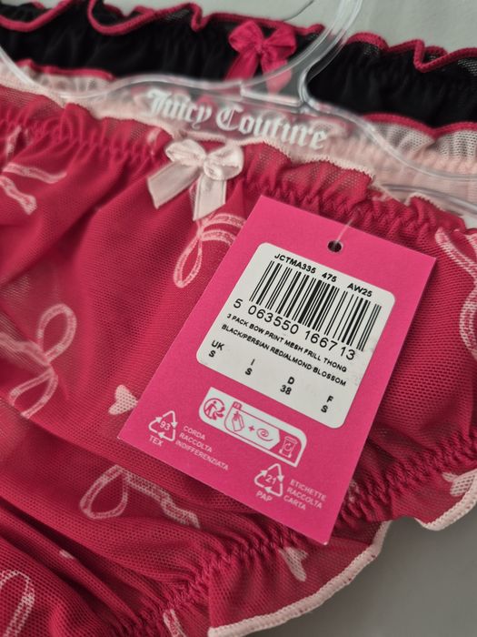Majtki stringi damskie zestaw Juicy Couture s/36 nowe