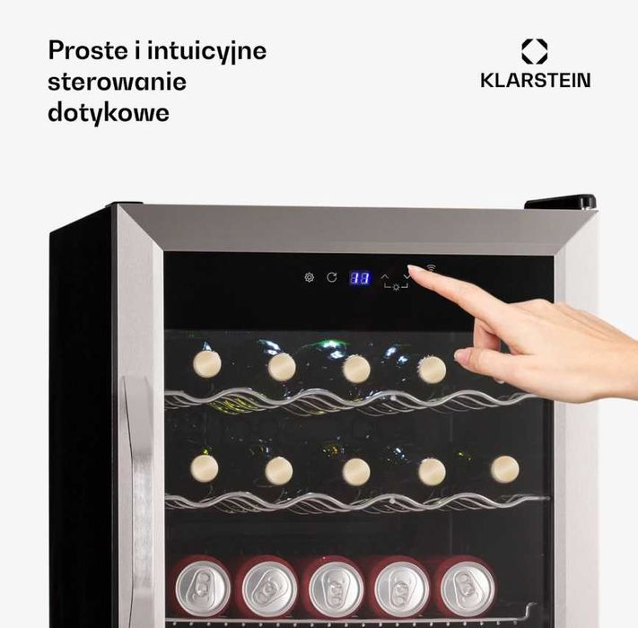 Lodówka na napoje, szklane drzwi, witryna  60L. Klarstein  S-216