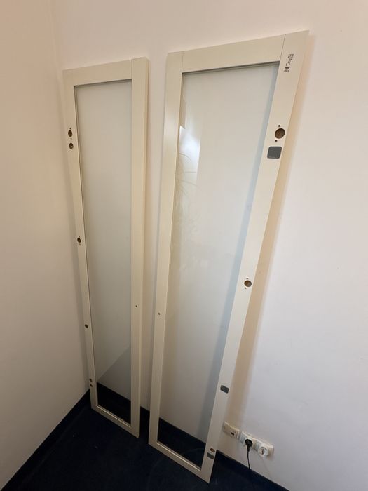 IKEA OXBERG – szklane drzwi do regału BILLY 40×192 cm, białe – komplet 2 szt.