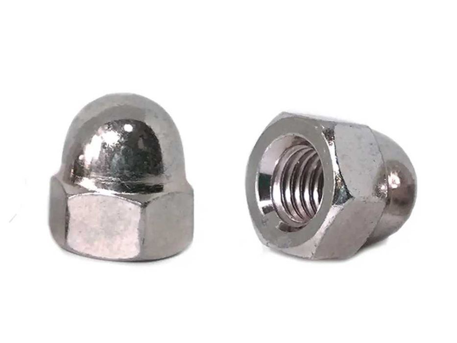 Винт-шуруп комбинированный М6х80 ЦБ и гайка колпачковая нерж М6