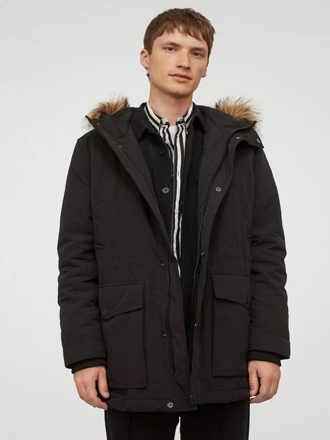 Чоловіча парка H&M, демісезонна парка на синтепоні