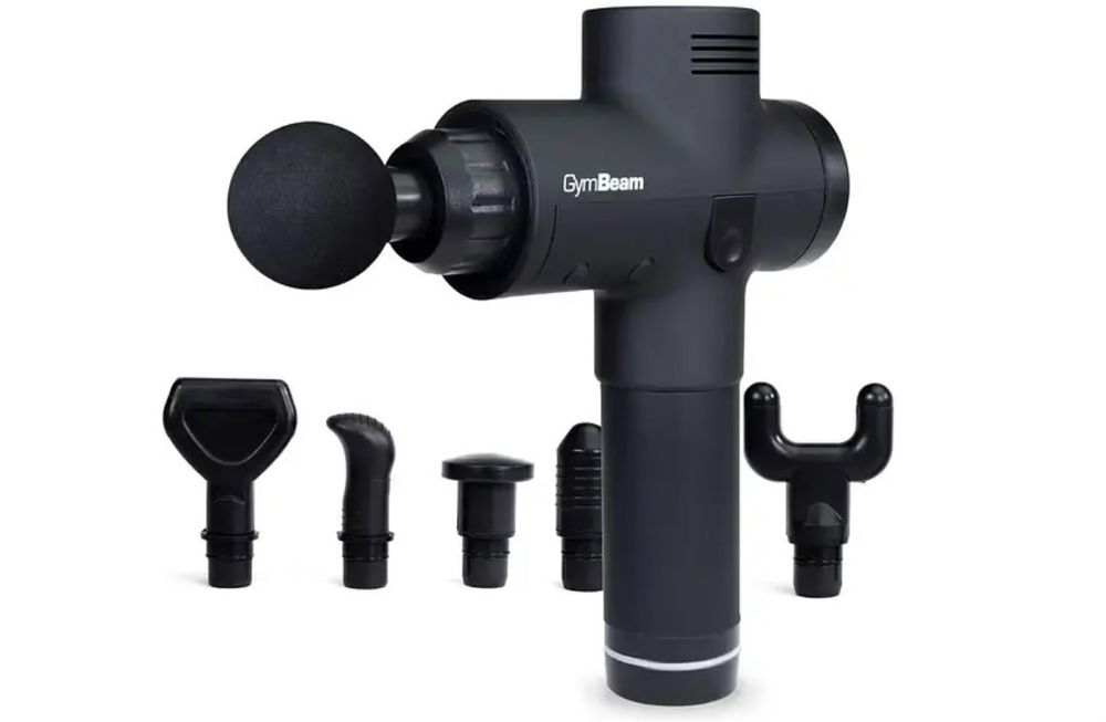 Пістолет для масажу GymBeam. Перкусійний ударний масажер для тіла