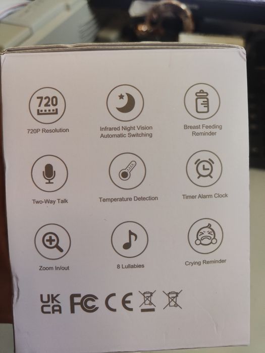 Niania elektroniczna obrotowa 5 cali usb c nowa